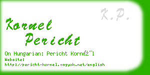 kornel pericht business card